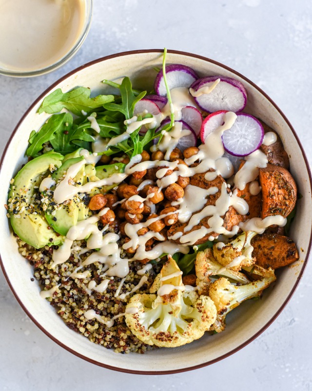 A composed Daily Greens plate.